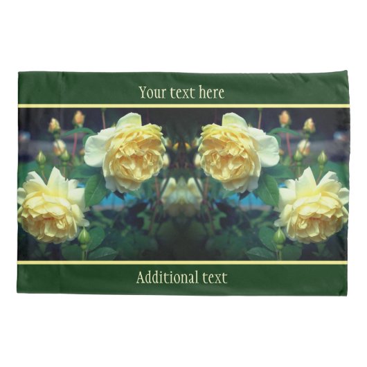 Geel roodblaashaar, gepersonaliseerd kussensloop (Achterkant)