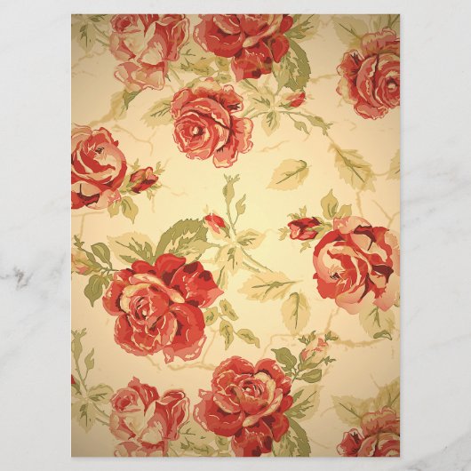 geel roodroodroos aangepast huwelijksmenu menu (Achterkant)