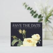 Geel  roos blauw BRUILOFT bewaar de datum Aankondigingskaart (Staand voorkant)