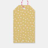 Geel Roos Bloemige Groene Meisje Baby Shower Cadeaulabel (Achterkant)