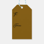 Geel Roos Cadeaubijschrift Cadeaulabel (Achterkant)