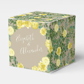 Geel  Roos Elegant Wedding Bedankdoosjes (Voorkant Zijde)