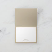 Geel  Roos Elegant Wedding Bedankkaart (Binnen)