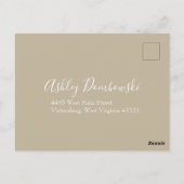 Geel  Roos Elegant Wedding Briefkaart (Achterkant)