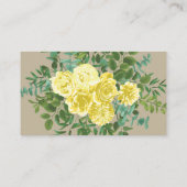 Geel Roos Elegant Wedding Informatiekaartje (Achterkant)