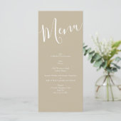 Geel Roos Elegant Wedding Menu (Staand voorkant)