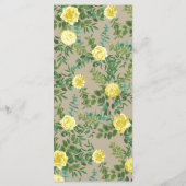 Geel Roos Elegant Wedding Menu (Achterkant)