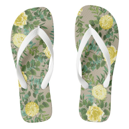 Geel Roos Elegant Wedding Teenslippers (Voetbed)
