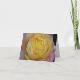 Geel Roos Fijne Kunst Fotografie Vouwbare Notitiek Bedankkaart