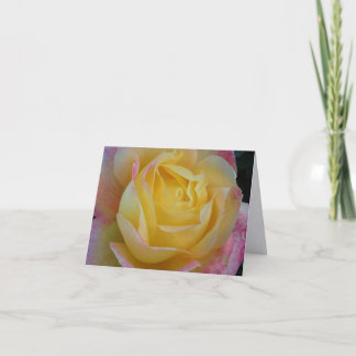 Geel Roos Fijne Kunst Fotografie Vouwbare Notitiek Bedankkaart