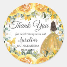 Geel Roos Floral Butterflies Princess Favor