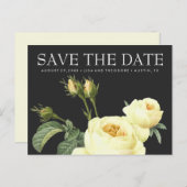 Geel  roos Grijze BRUILOFT bewaar de datum Aankondigingskaart (Voorkant / Achterkant)