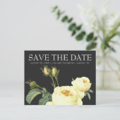 Geel  roos Grijze BRUILOFT bewaar de datum Aankondigingskaart (Staand voorkant)