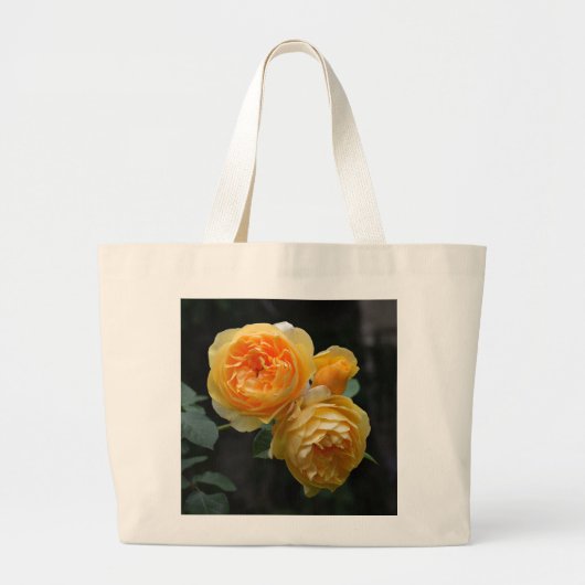 Geel Roos Grote Tote Bag (Voorkant)