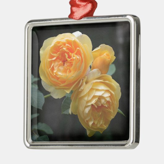 Geel Roos Metalen Ornament (Links)