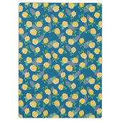 Geel Roos op blauw Klembord (Achterkant)