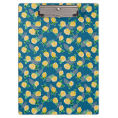 Geel Roos op blauw Klembord (Voorkant)