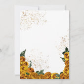 Geel Roos Papel Picado Fiesta Quinceañera Kaart (Achterkant)