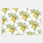 Geel Roos Patroon Inpakpapier Vel (Voorkant)