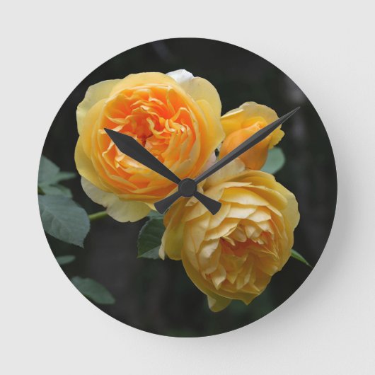 Geel Roos Ronde Klok (Voorkant)