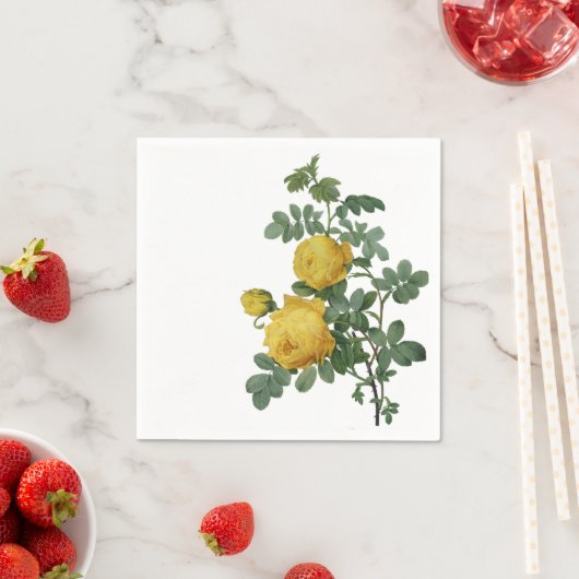  geel roos schilderij servetten (Insitu)
