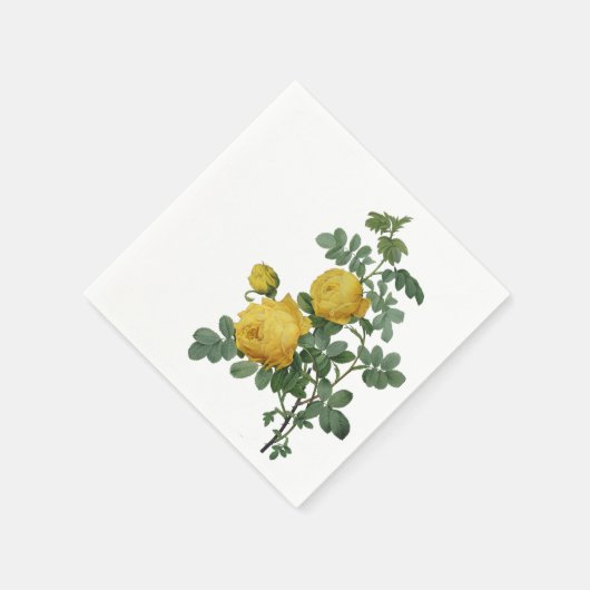 geel roos schilderij servetten (Hoek)
