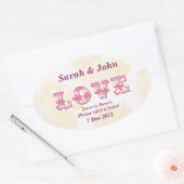 Geel  Roos Snoep Buffet Sticker (Envelop)