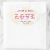 Geel  Roos Snoep Buffet Sticker (Tas)