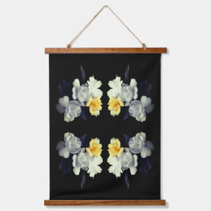 Geel Rose Cluster Partial Color Abstract Hangend Wandkleed