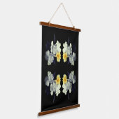 Geel Rose Cluster Partial Color Abstract Hangend Wandkleed (Gebogen)