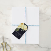  geel rose en blauw dank u bruiloft cadeaulabel (Met Touw)