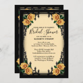 Geel Rose Gotisch Vrijgezellenfeest Geel Kaart (Voorkant / Achterkant)