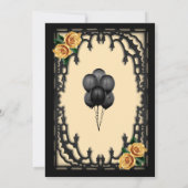 Geel Rose Gotisch Vrijgezellenfeest Kaart (Achterkant)