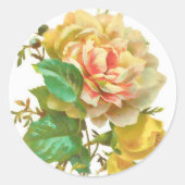  Geel Rose Sticker (Voorkant)