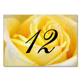 Geel Rose Trouwtafel Nummer Kaart