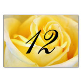 Geel Rose Trouwtafel Nummer Kaart (Achterkant)