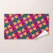 Geel Rosebud Abstract bloemenschilderen Bad Handdoek (Handdoek)