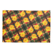 Geel Rosebud Abstract bloemenschilderen Kussensloop (Achterkant)