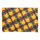 Geel Rosebud Abstract bloemenschilderen Kussensloop (Voorkant)