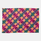 Geel Rosebud Abstract bloemenschilderen Theedoek (Horizontaal)