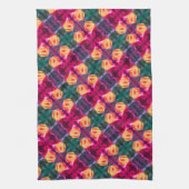 Geel Rosebud Abstract bloemenschilderen Theedoek (Verticaal)