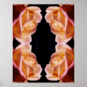 Geel Rosebud Flower Abstract getint Poster (Voorkant)