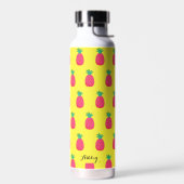 Geel Roze Ananas Fruit Patroon Waterfles (Links)