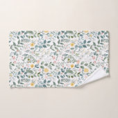 Geel Roze Blauw Groen Bloemen Waterverf Gift Bad Handdoek (Handdoek)