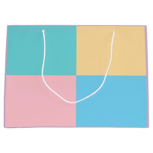Geel Roze Blauw Groen Paars Modern Bovenkant Groot Cadeauzakje (Voorkant)