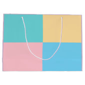 Geel Roze Blauw Groen Paars Modern Bovenkant Groot Cadeauzakje (Achterkant)