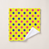 Geel Roze Blauw Stippenpatroon Bad Handdoek (Wasdoekje)