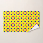Geel Roze Blauw Stippenpatroon Bad Handdoek (Handdoek)