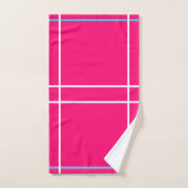 Geel Roze Blauw Witte Strepen Bad Handdoek (Handdoek)