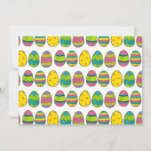 Geel roze blauwe paaskoreneihunt kaart (Achterkant)